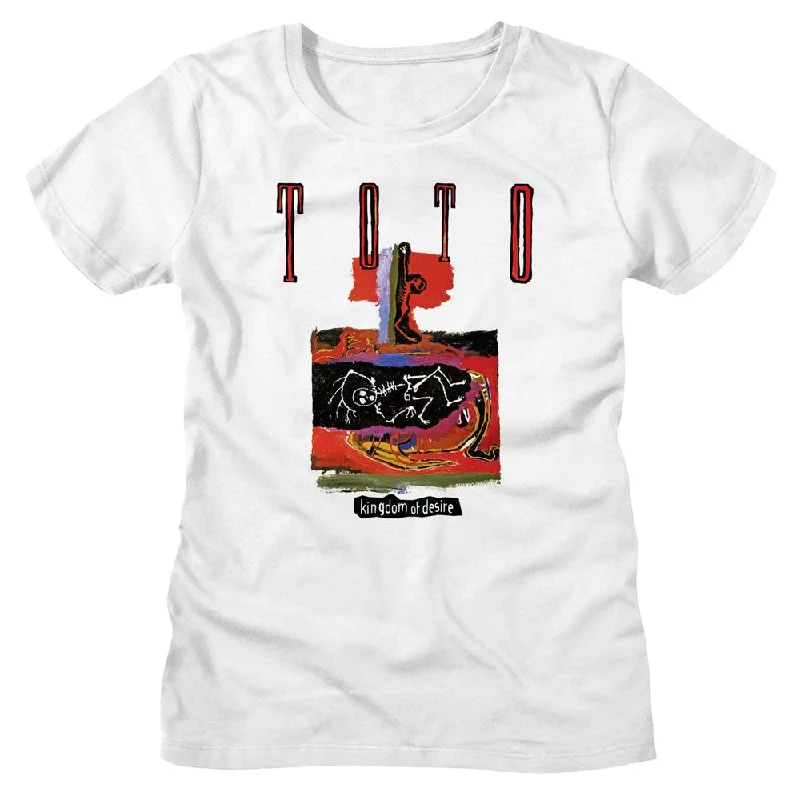 Women Exclusive TOTO T-Shirt, Kingdom of Desire-- Asymmetrical Pockets Print