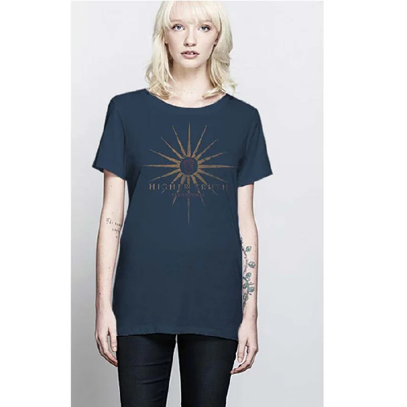 CHRIS CORNELL Attractive T-Shirt for Women, Higher Truth-- Fashionable Trendy Casual