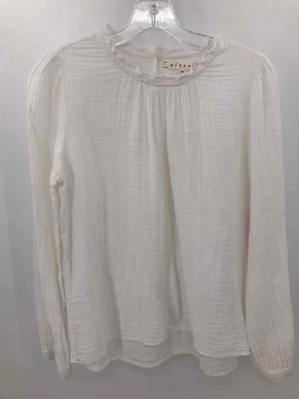 Pre-Owned Xirena White Size XS Long Sleeve Blouse Soft Knit Blouse