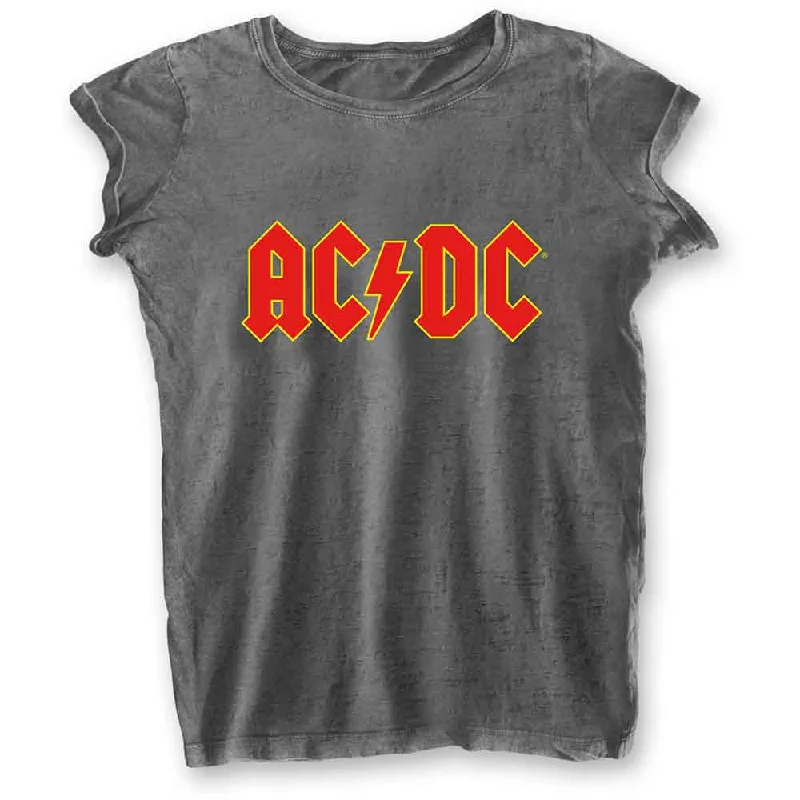AC/DC Attractive T-Shirt, Logo-- Chenille Fabric Brocade Fabric Lace Fabric