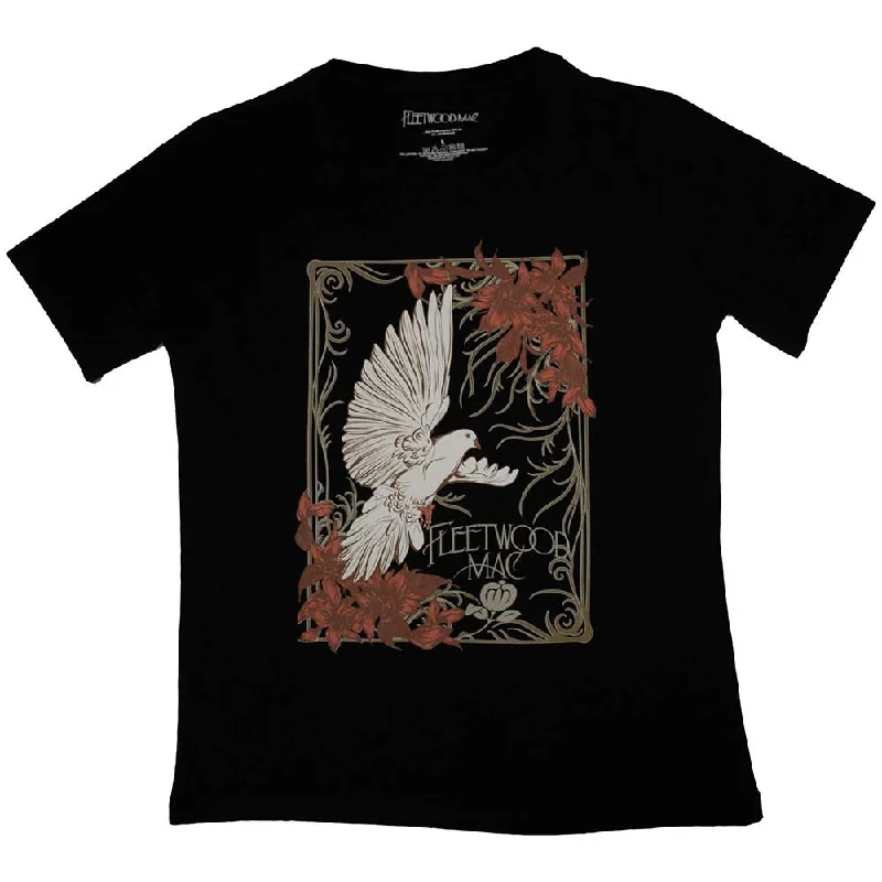 FLEETWOOD MAC Attractive Ladies T-Shirt, Dove-- Fleece Nylon Spandex
