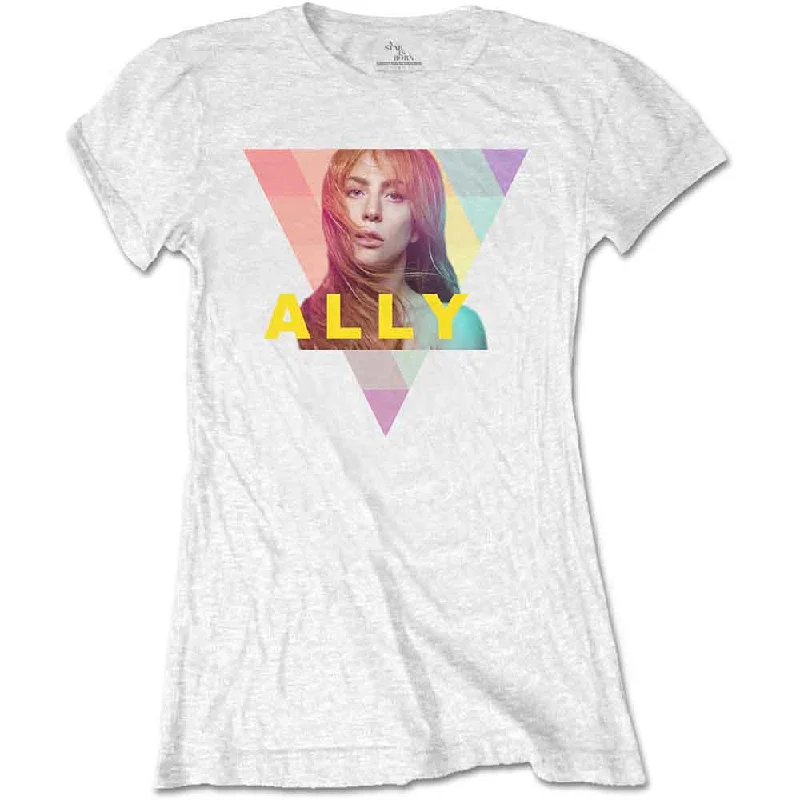 LADY GAGA Attractive T-Shirt, Ally Geo-triangle-- Spandex Blend Rayon Blend Denim Blend