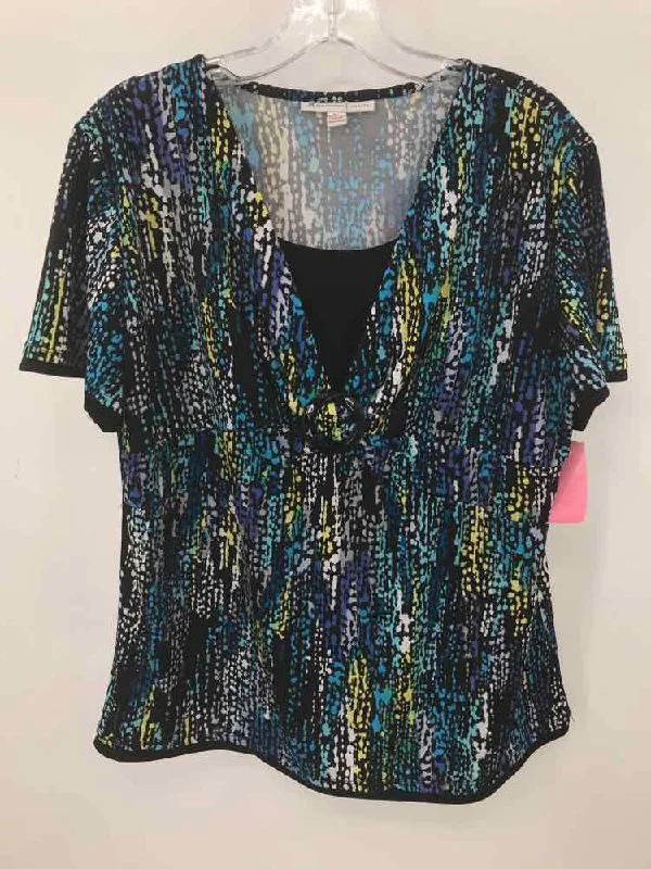 Pre-Owned JM Collection Black Size XLP Blouse Smart Casual Blouse
