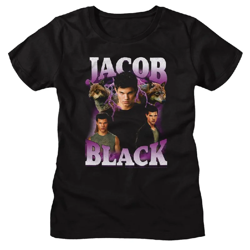 Women Exclusive TWILIGHT T-Shirt, Jacob Black Lightning-- Chenille Brocade Lace