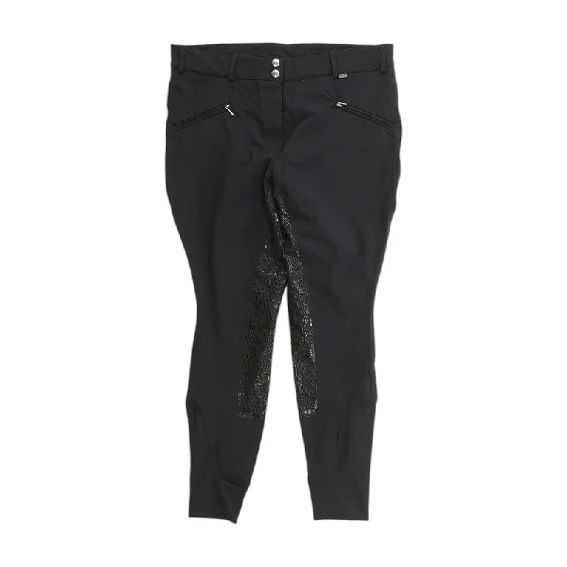 Black Solid Active Pants Fashionable Work Pants