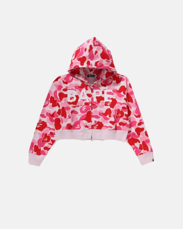 Bape Abc Camo Full Zip Hoodie L リピート Pink Hoodie with Monochrome Minimalist Simple
