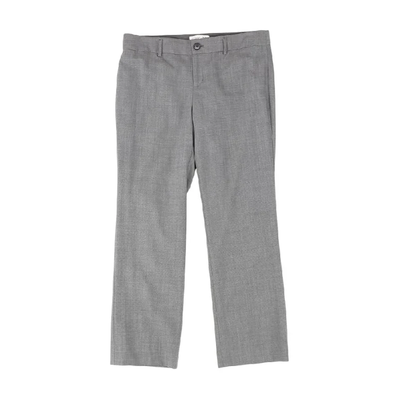 Gray Solid Pants Elegant Dress Pants