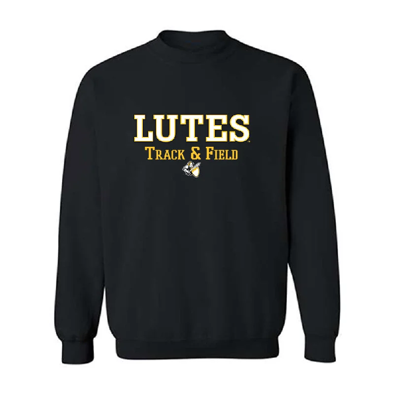 PLU - NCAA Women's Track & Field (Outdoor) : Kristine Nguyen - Crewneck Sweatshirt Classic Shersey Hoodie with Mesh Breathable Sporty
