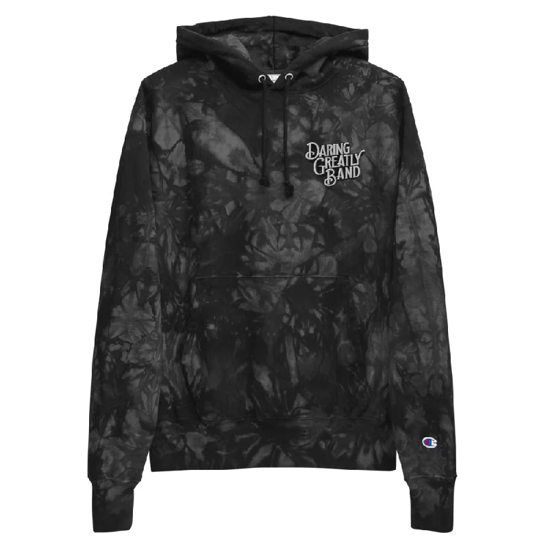 DGB Unisex Champion tie-dye hoodie Hoodie with Monochrome Minimalist Simple