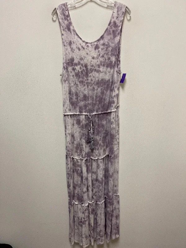 Purple Dress Casual Maxi Knox Rose, Size 2x Tunics Distressed trendy