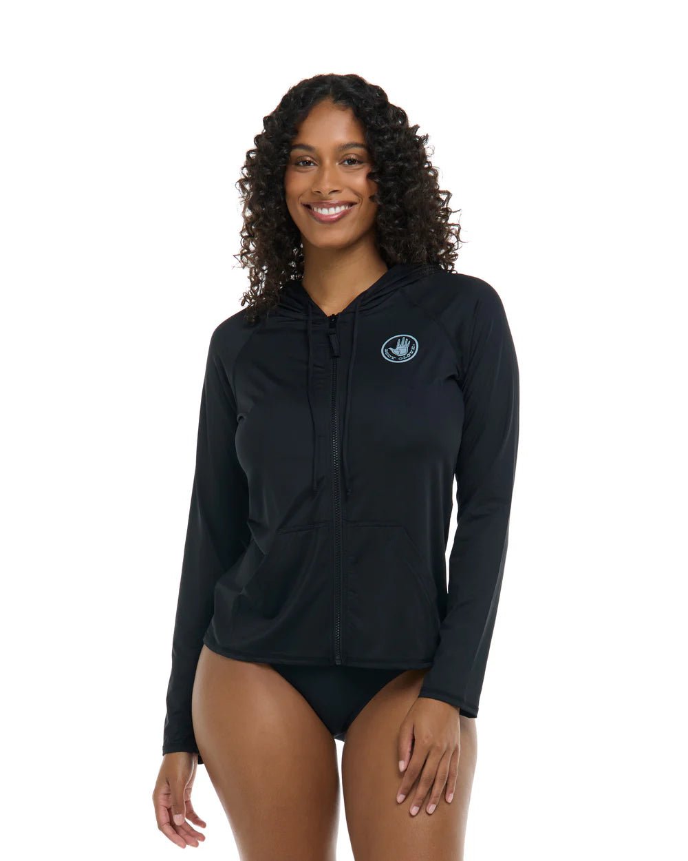 Body Glove "Smoothies Barbara" Women's Hoodie Rashguard - 2 colors Hoodie with Hem Frayed Vintage Worn