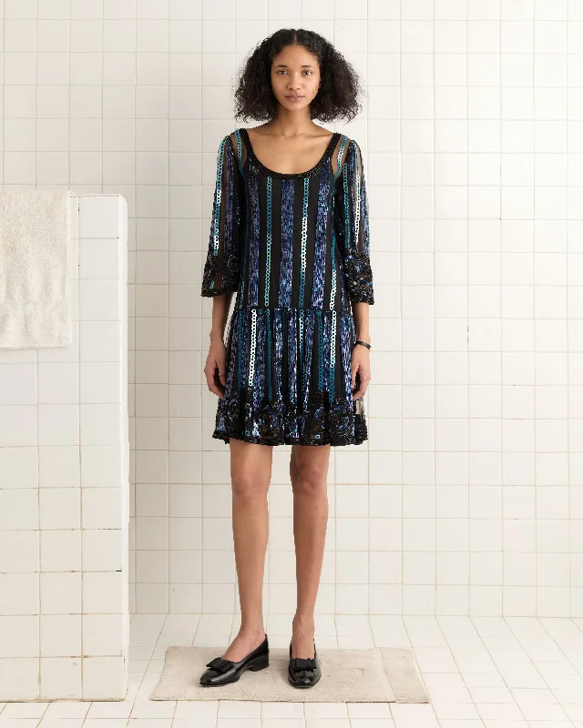 Sequin Podium Dress Tunic Top Casual