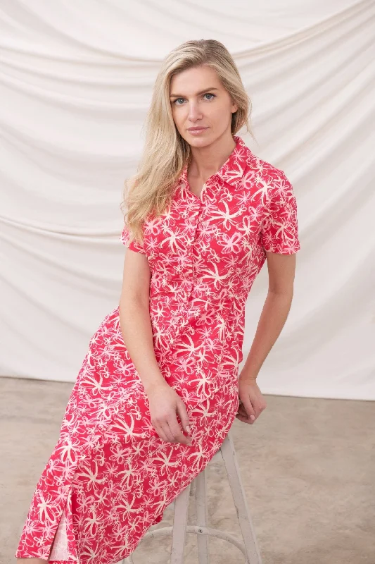 Keira Dress - Raspberry Floral Tunics Lace romantic
