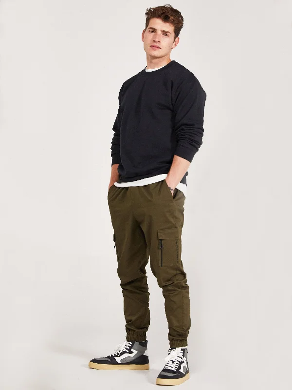 Regents Cargo Pant - Olive Comfy High-Waist Jeans
