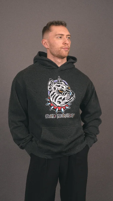 Oversized Harry Steez Dog Hoodie / Front Print Hoodie with Hem Embroidery Detailed Premium