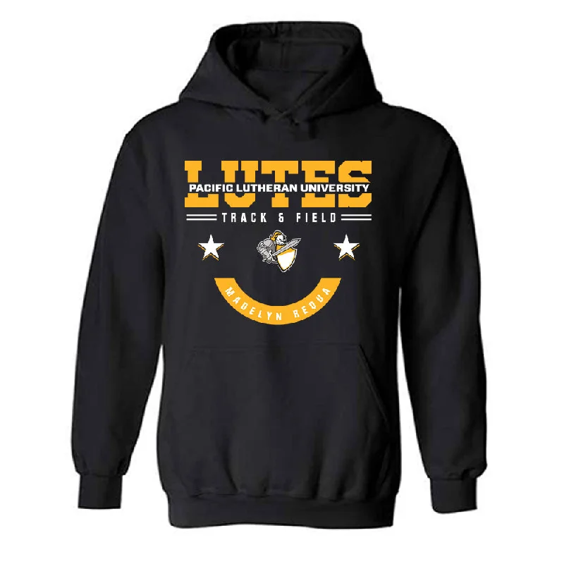 PLU - NCAA Women's Track & Field (Outdoor) : Madelyn Requa - Hooded Sweatshirt Classic Fashion Shersey Hoodie with Rolled Sleeves Casual Relaxed