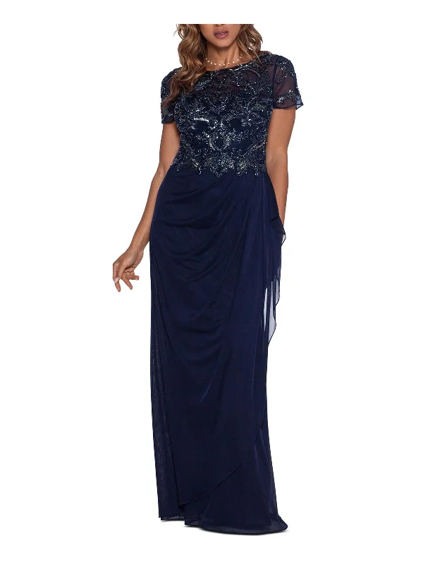 Womens Beaded Draped Evening Dress Tunics Vintage classic