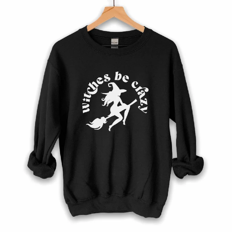 Witches Be Crazy Sweatshirt Hoodie with Fur Luxurious Winter