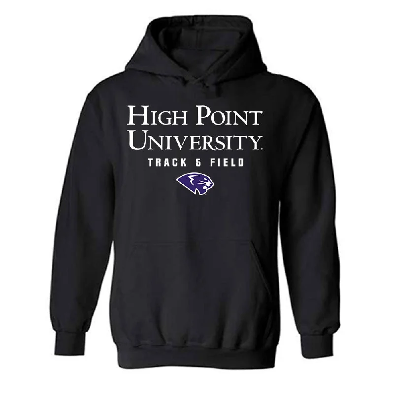 High Point - NCAA Women's Track & Field (Outdoor) : David Caivano - Hooded Sweatshirt Classic Shersey Hoodie with Illustration Artistic Creative