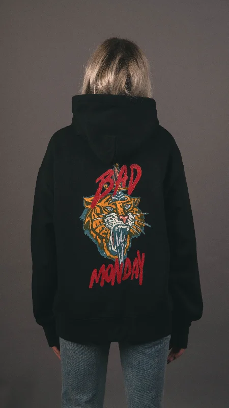 Ultra Heavy Tiger Roar Hoodie Hoodie with Belted Waist Structured Tailored