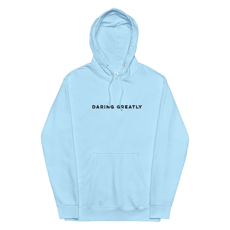 DARING GREATLY midweight hoodie Hoodie with Raw Hem Edgy Unfinished