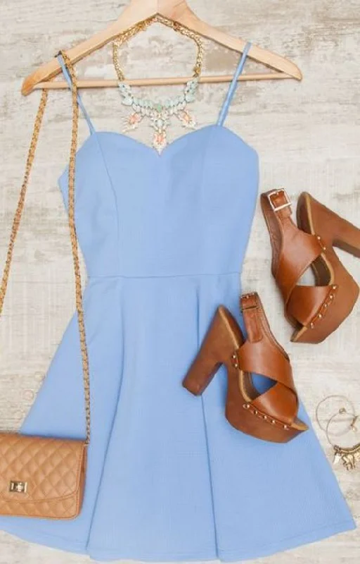 blue homecoming dress ,sexy party dress cg3861 Tunics Gym athletic