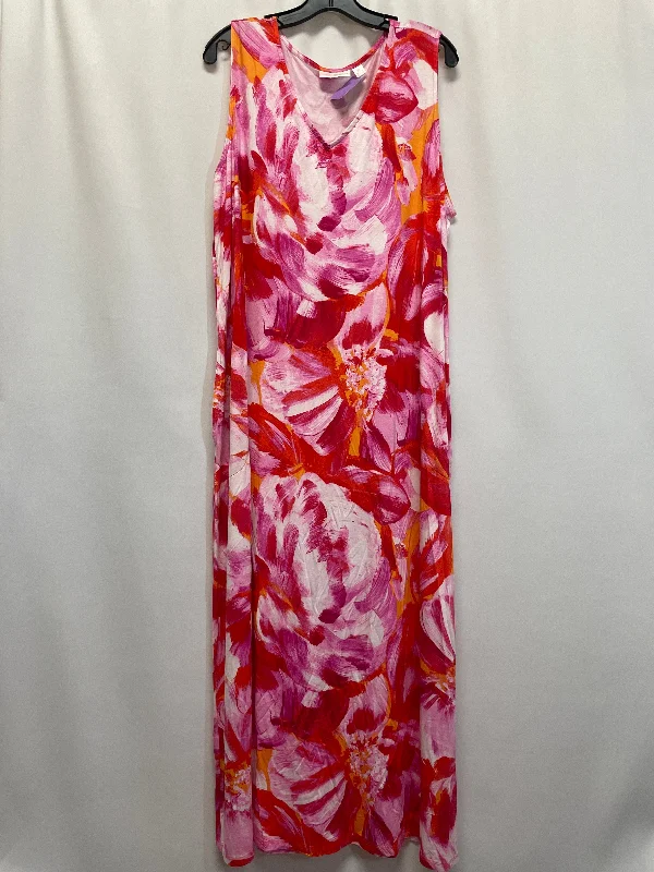 Pink Dress Casual Maxi Clothes Mentor, Size 2x Tunics Chic fashionable