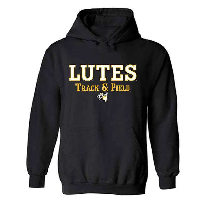 PLU - NCAA Women's Track & Field (Outdoor) : Kristine Nguyen - Hooded Sweatshirt Classic Shersey Hoodie with Reflective Safety Nightwear