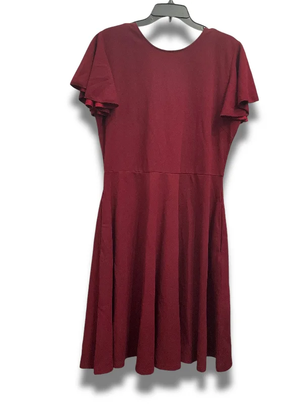 Dress Casual Short By Clothes Mentor In Red, Size: 2x Off-the-shoulder Chic Trendy