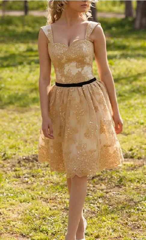 Sleeveless Party Dresses, Yellow Sleeveless Homecoming Dresses cg5147 Tunics Luxurious high-end