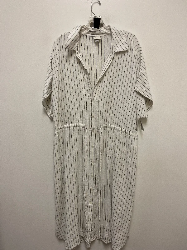 Dress Casual Maxi By A New Day In Striped Pattern, Size: 1x Tunics Satin smooth