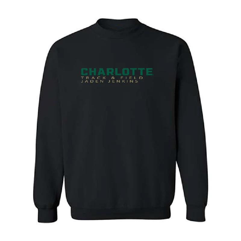 UNC Charlotte - NCAA Women's Track & Field (Outdoor) : Jaden Jenkins - Crewneck Sweatshirt Classic Fashion Shersey Hoodie with Exposed Zipper Edgy Industrial