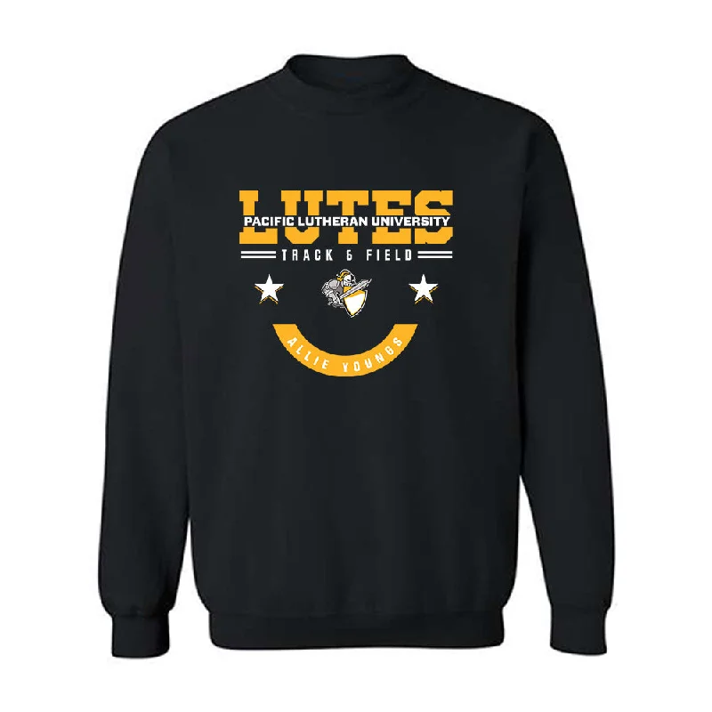 PLU - NCAA Women's Track & Field (Outdoor) : Allie Youngs - Crewneck Sweatshirt Classic Fashion Shersey Hoodie with Slim Fit Tailored Modern