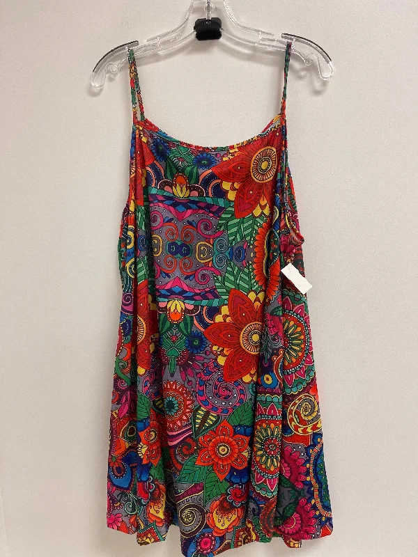 Dress Casual Short By Clothes Mentor In Multi-colored, Size: 4x Tunics Gym athletic