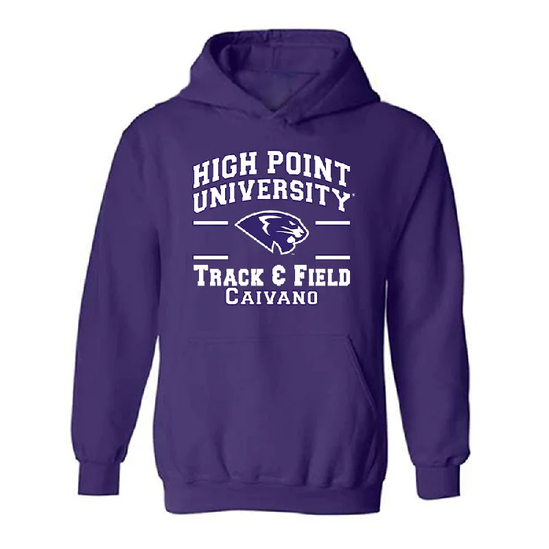 High Point - NCAA Women's Track & Field (Outdoor) : David Caivano - Hooded Sweatshirt Classic Fashion Shersey Hoodie with Lace Feminine Delicate