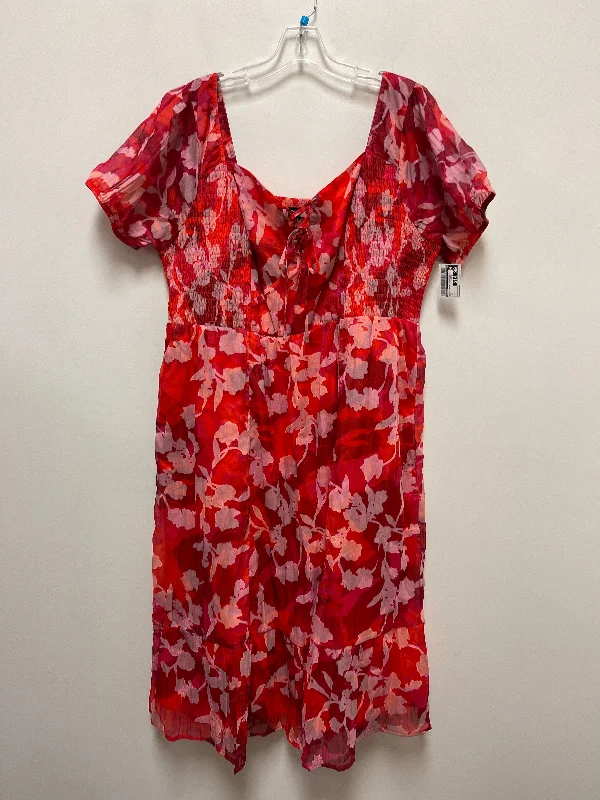 Dress Casual Midi By Torrid In Red, Size: 2x Tunics Gym athletic