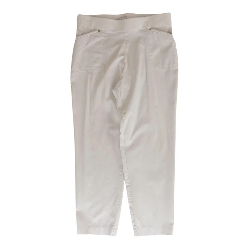 White Solid Pants Cozy Maternity Pants