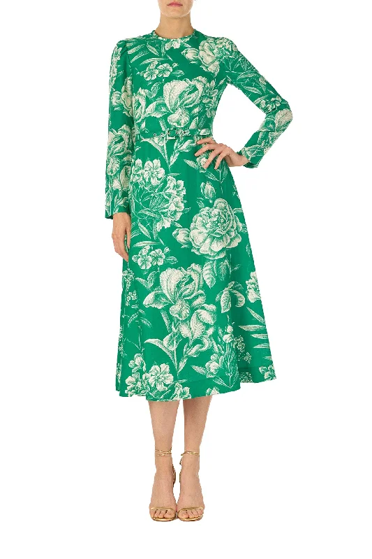 Long Sleeve Floral Day Dress Tunics Business professional