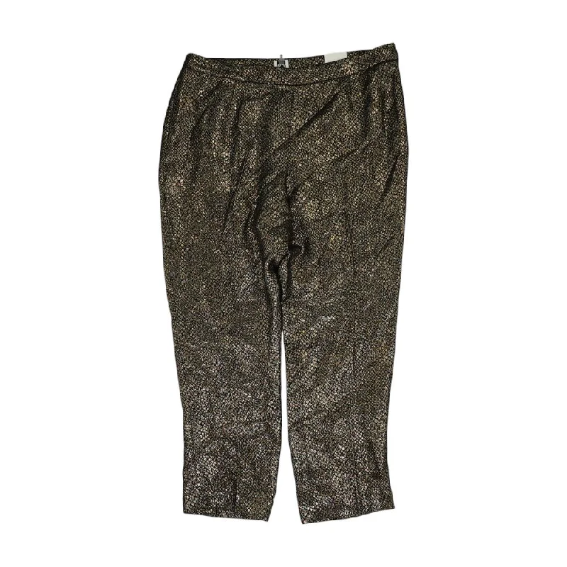Black Animal Print Dress Pants Warm Wool Trousers