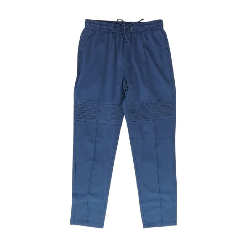 Navy Solid Pants Classic Chino Pants