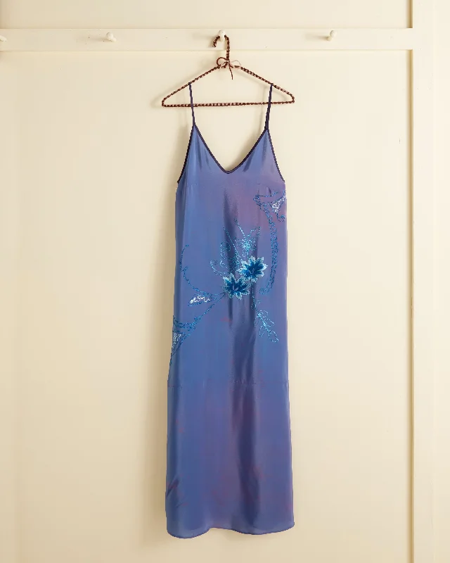 Cornflower Tendril Dress - XS Tunics Print Colorful