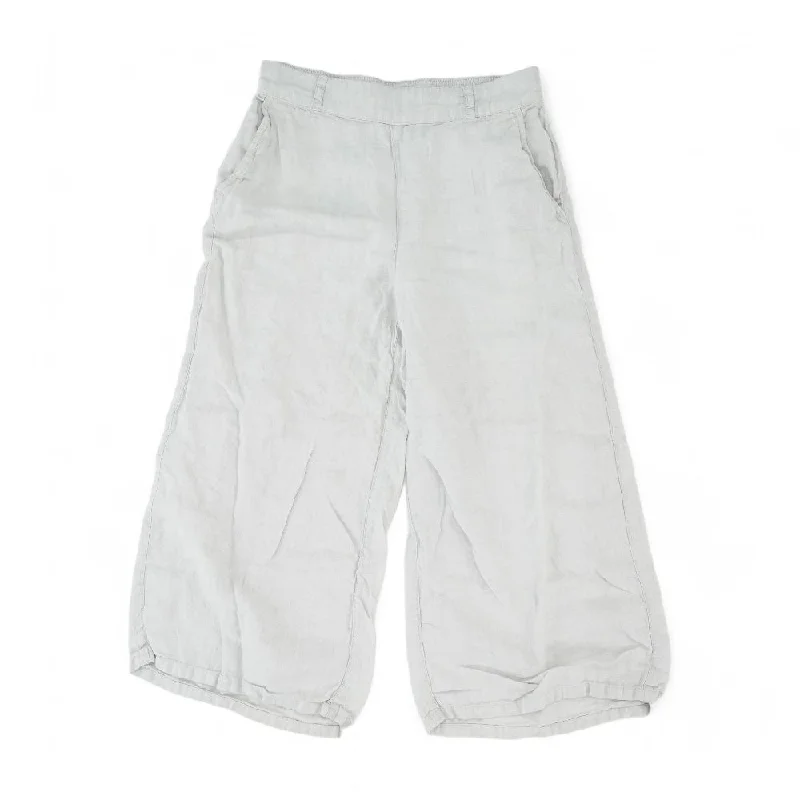 Gray Solid Pants Comfortable Cargo Pants