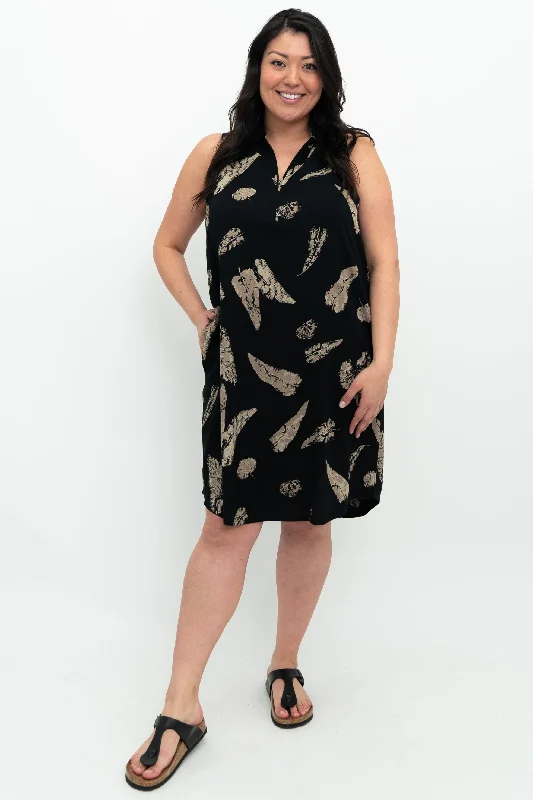 Hula Dress, Shadow Leaf, Linen Bamboo Elegant Long Evening