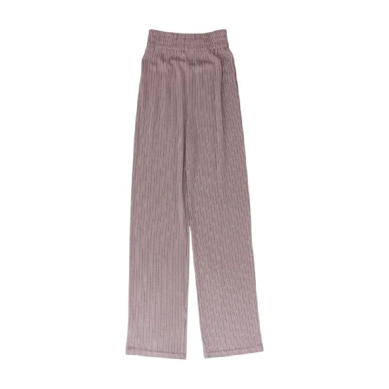 Pink Solid Pants Trendy Work Pants