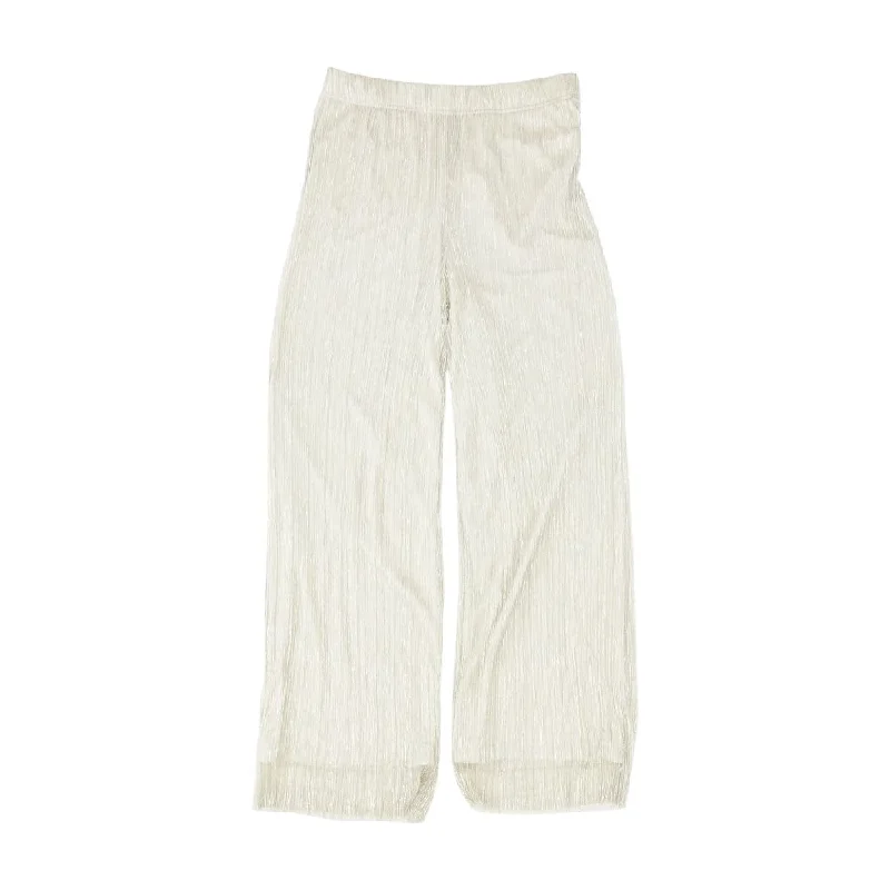 Silver Solid Pants Comfortable Denim Pants