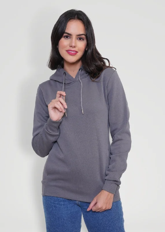 Women Fleece Hoodie Sweatshirt | Steel Grey | Pronk Hoodie Dress Longline Feminine