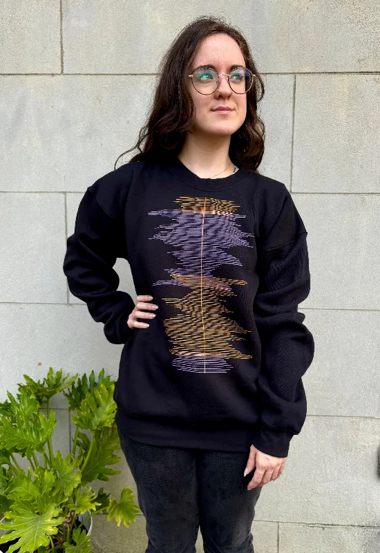 Horizontal Lines Ollie Oversized Sweatshirt Hoodie with Camouflage Military Edgy