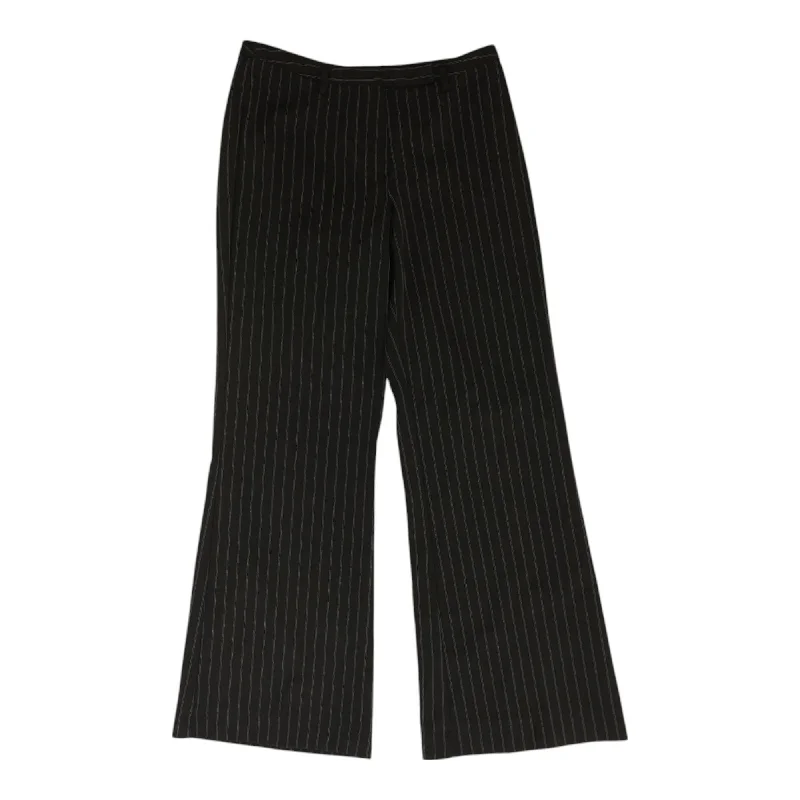 Black Striped Dress Pants Classic Straight-Leg Pants
