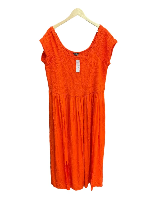 Orange Dress Casual Maxi Clothes Mentor, Size 4x Tunics Cozy comfortable