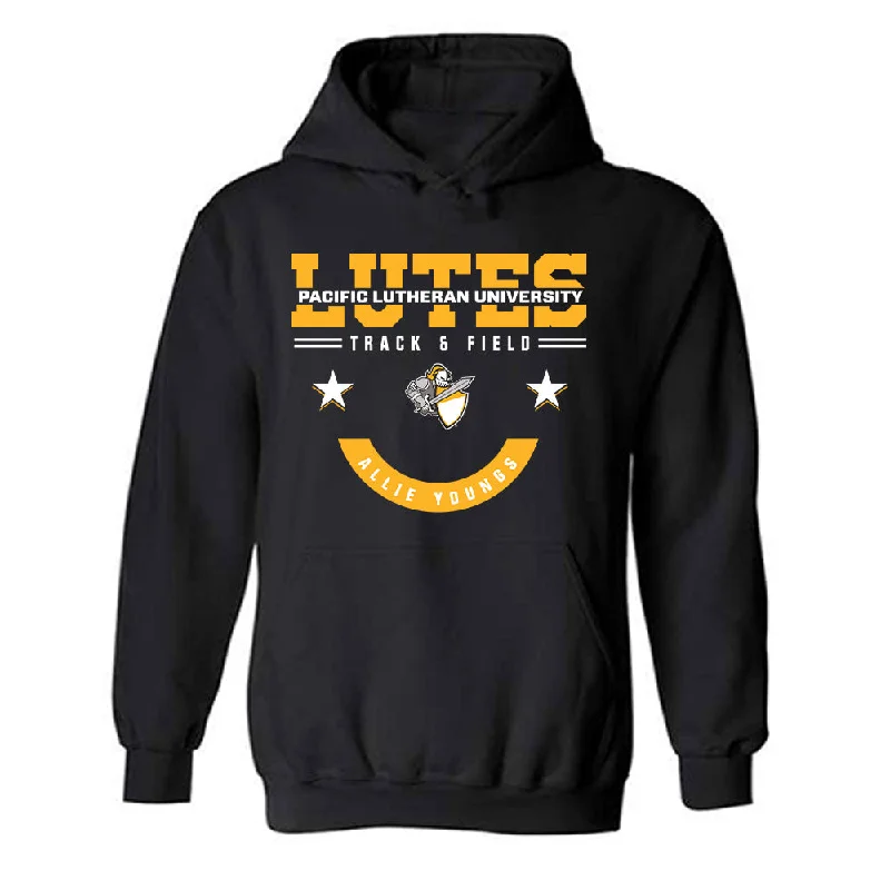 PLU - NCAA Women's Track & Field (Outdoor) : Allie Youngs - Hooded Sweatshirt Classic Fashion Shersey Hoodie with Pastel Soft Subtle